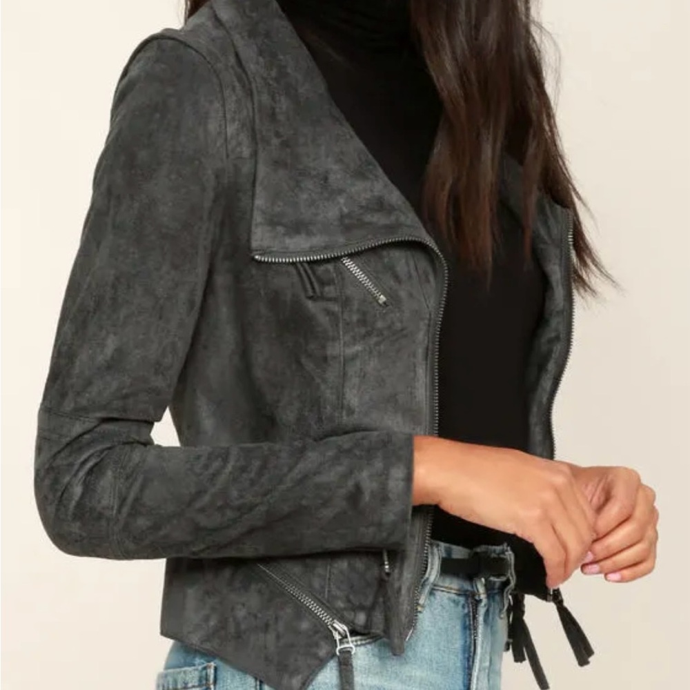 Lulus suede jacket size XS, dark grey